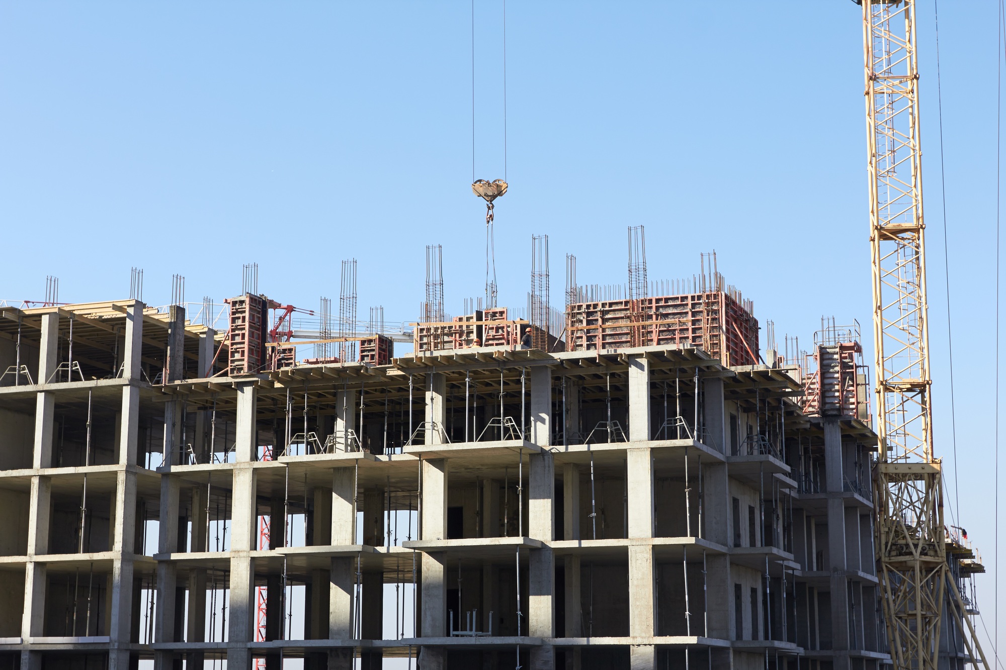 construction site with crane